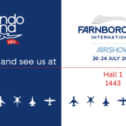 Alt text: Secondo Mona at Farnborough International Airshow, Hall 1, Stand 1443, 20-24 July 2026. Visit us!